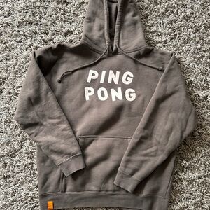 Ping Pong Graphic Hoodie in Charcoal Gray